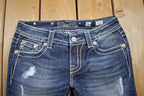 Vintage Y2K Miss Me Bedazzled Low Rise Jeans Size 26x31
