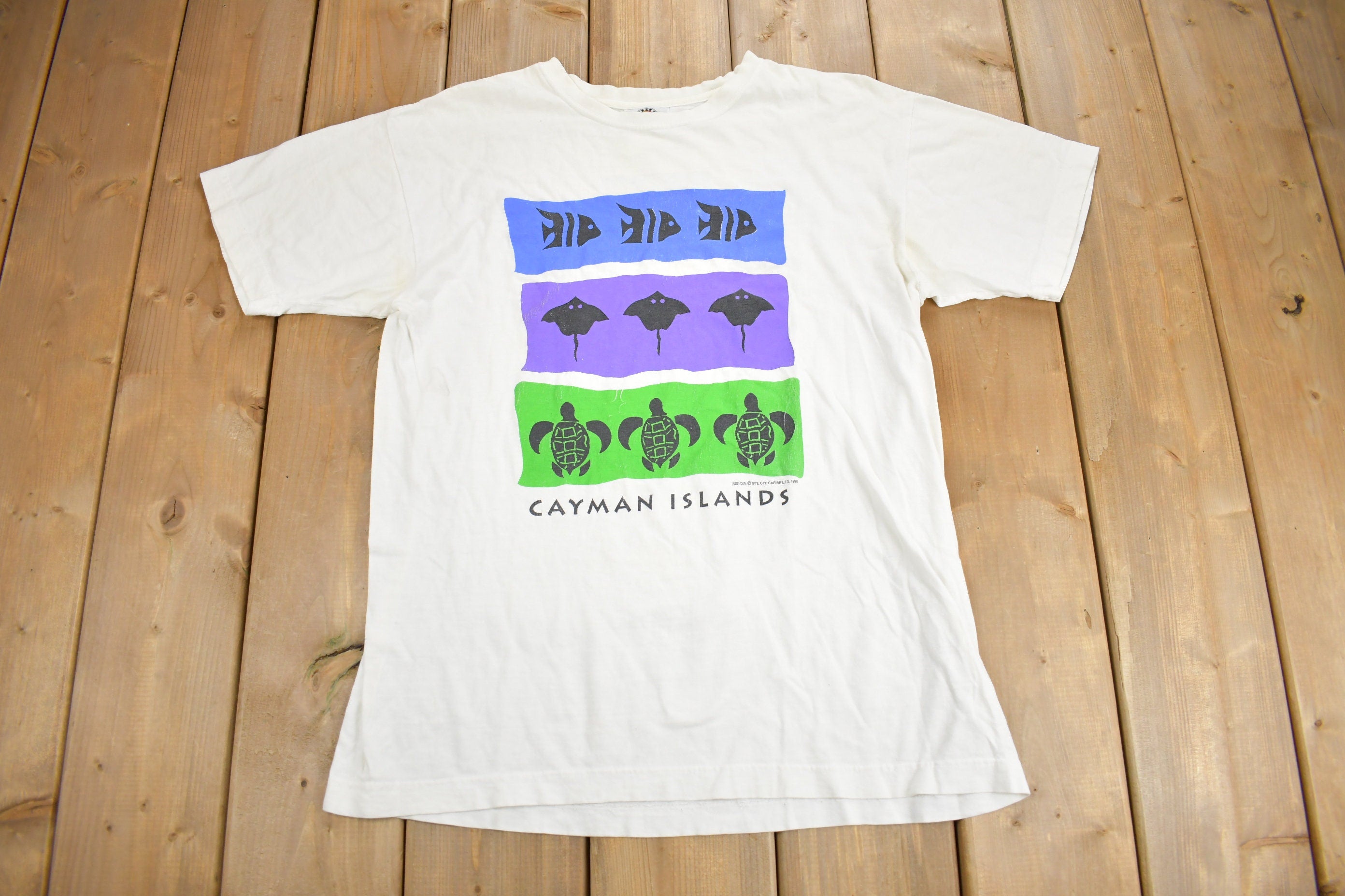 Vintage 1993 Cayman Islands Fish T-Shirt