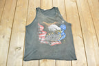 Vintage 1987 Harley Davidson Hamilton ONT Eagle Graphic 3d Emblem Tank Top Shirt