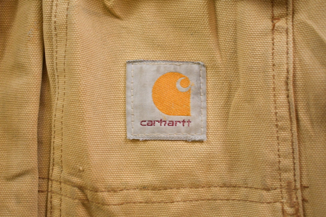 Vintage 1990s Carhartt Hooded Mens Traditional Coat