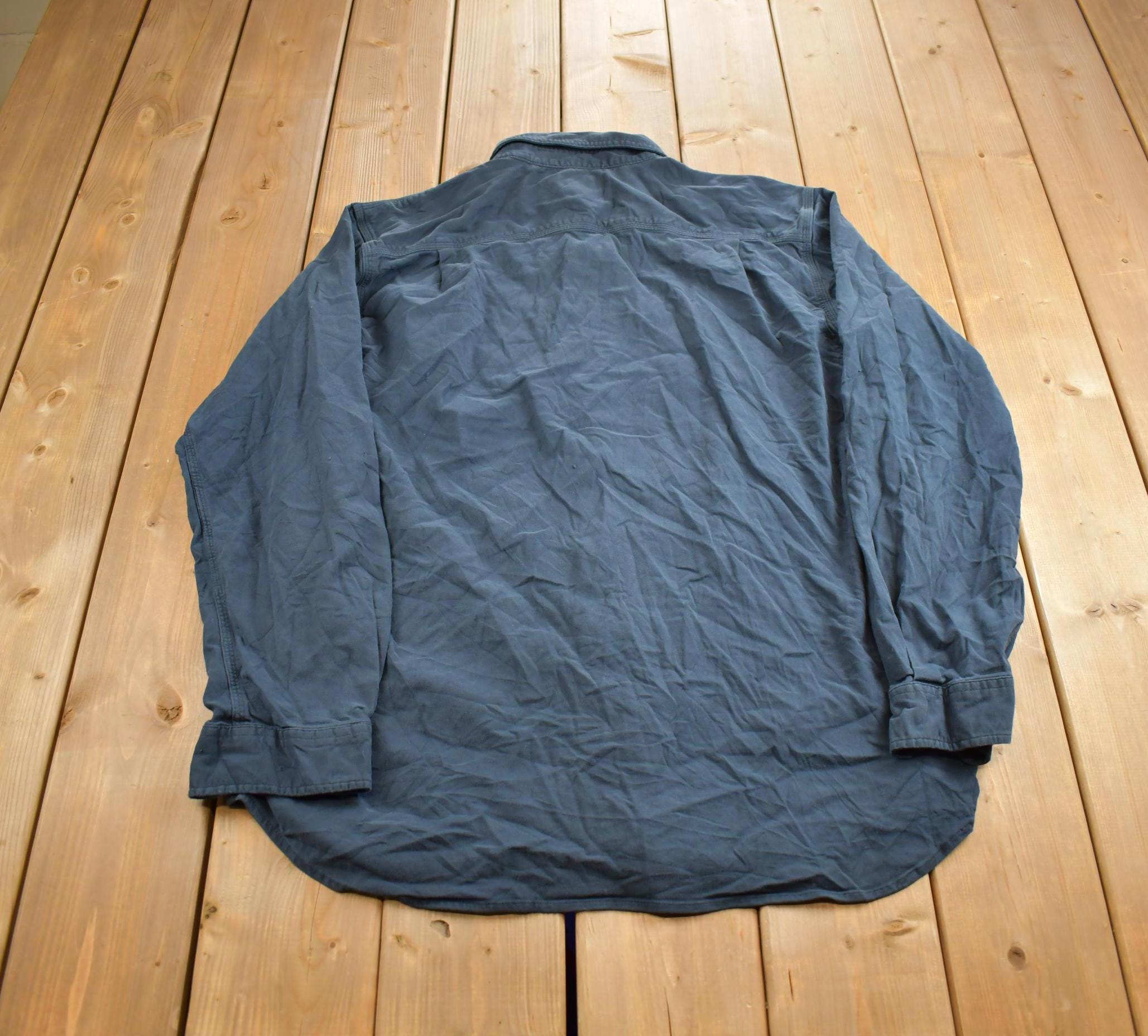 Vintage 1990s Carhartt Relaxed Fit Blank Button Up Shirt