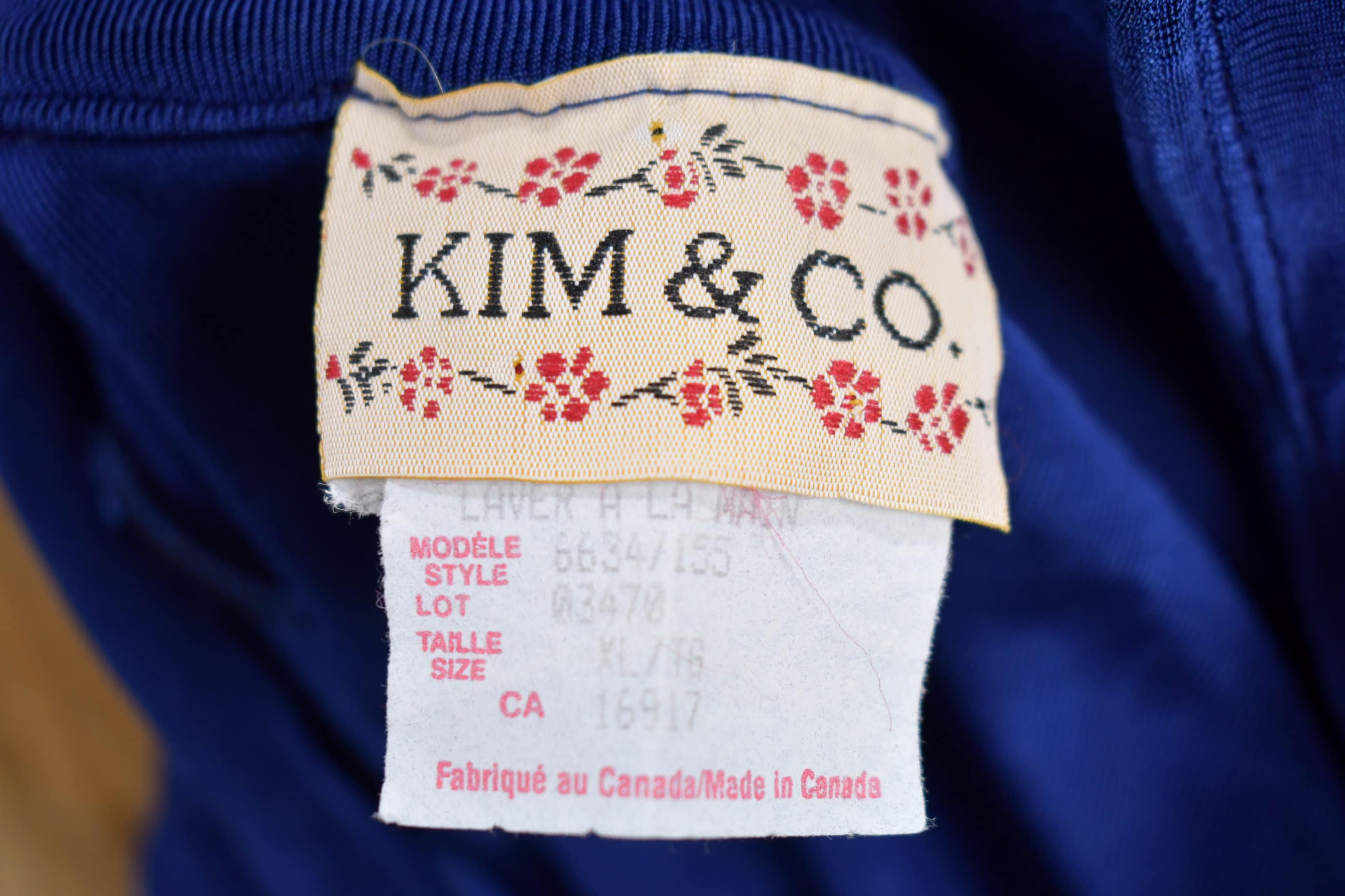Vintage 1980s Kim & Co Button Down Shirt Dress