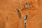 Vintage 1980s Boston Traders Suede Leather Bomber Jacket