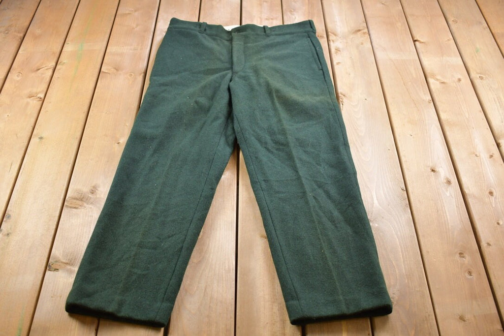 Vintage 1970s Green Johnson Trousers Size 26 x 30.5  Made in USA  American Vintage  Streetwear Fashion  Vintage Pants