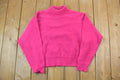 Vintage 1990s Rafaella Pink Knit Mock Neck Sweater