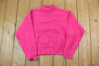 Vintage 1990s Rafaella Pink Knit Mock Neck Sweater