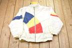 Vintage 1980s Janeve Abstract Full Zip Windbreaker Jacket