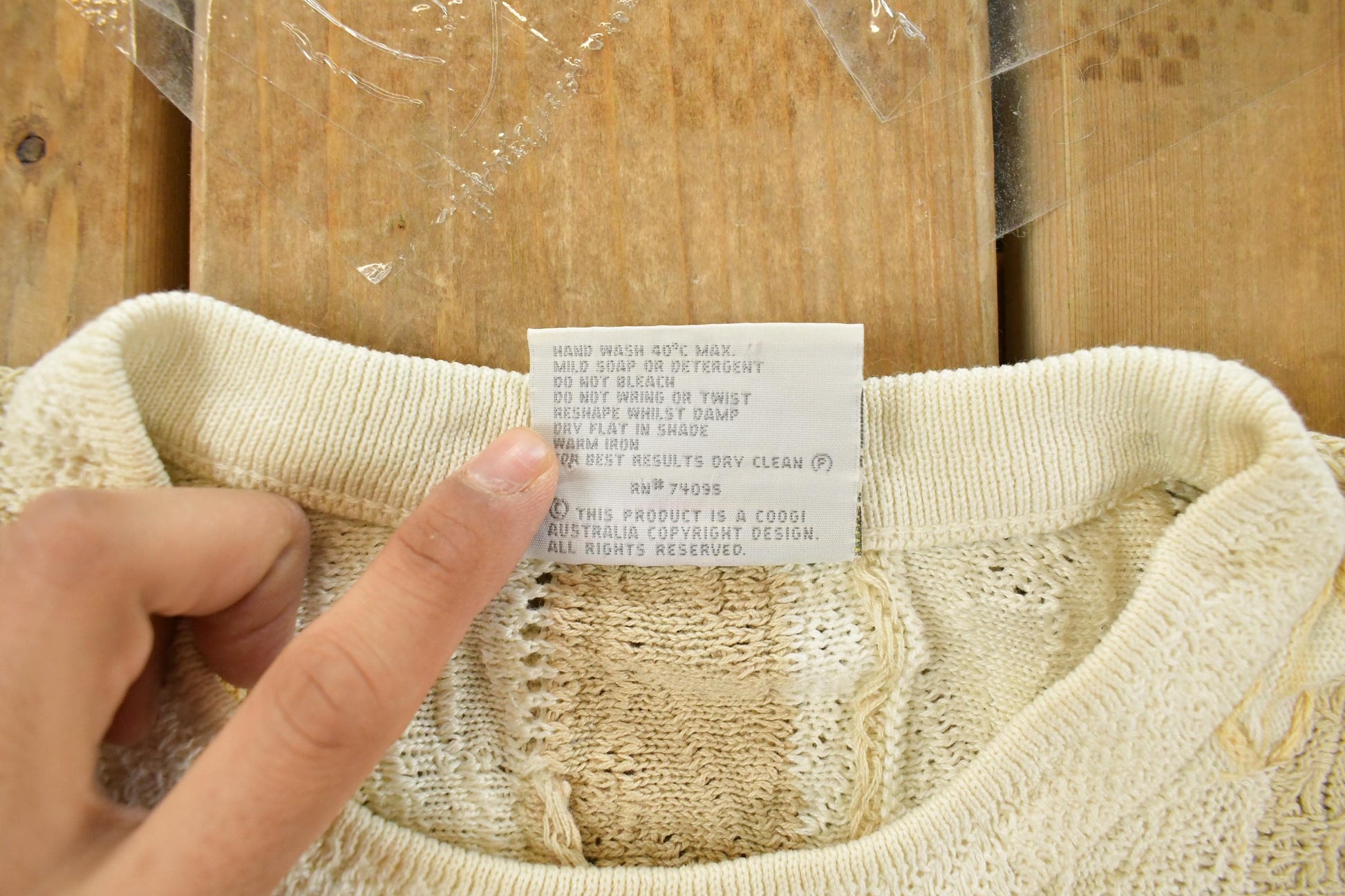 Vintage 1990s Coogi 3D Knit Abstract Crewneck Sweater Men's Large