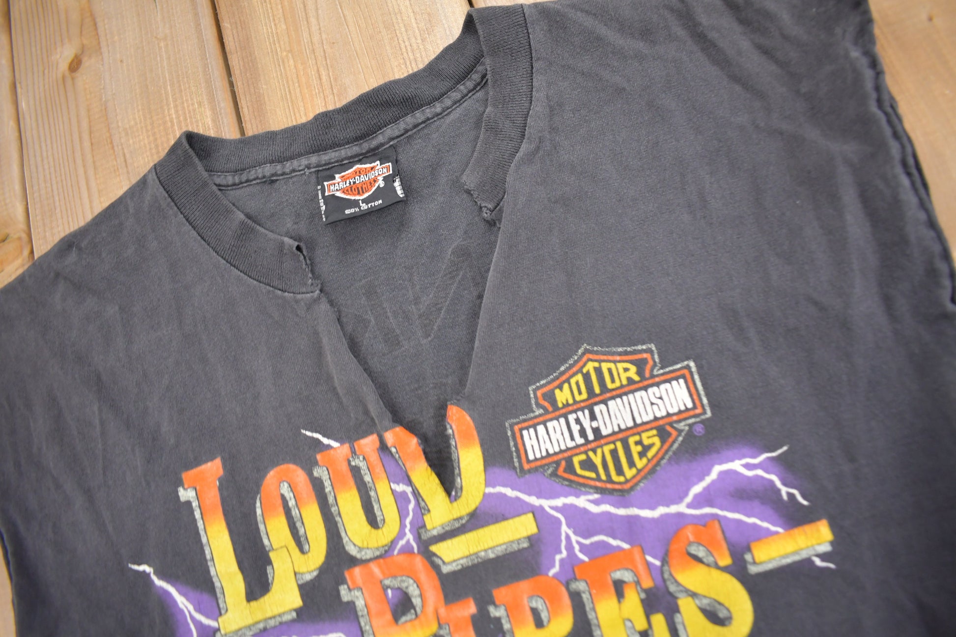 Vintage 1994 Fink's Harley Davidson Zanesville Ohio T-Shirt