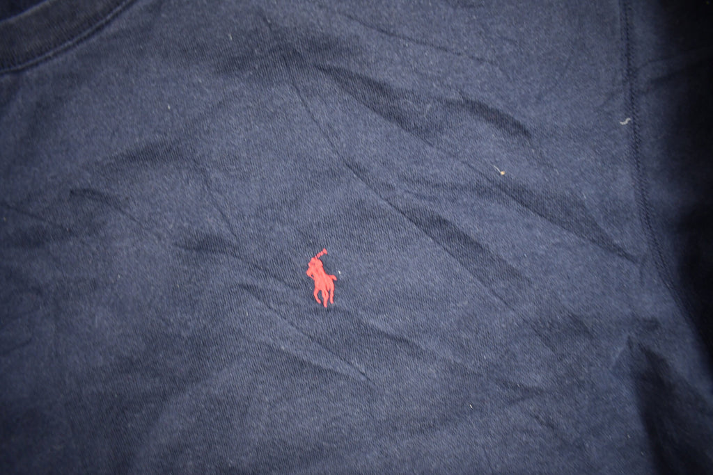 Vintage 1990s Polo Ralph Lauren Navy Blue Crewneck Sweatshirt