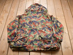 Vintage 1990s Alpenflage Camo Canvas Hooded Jacket