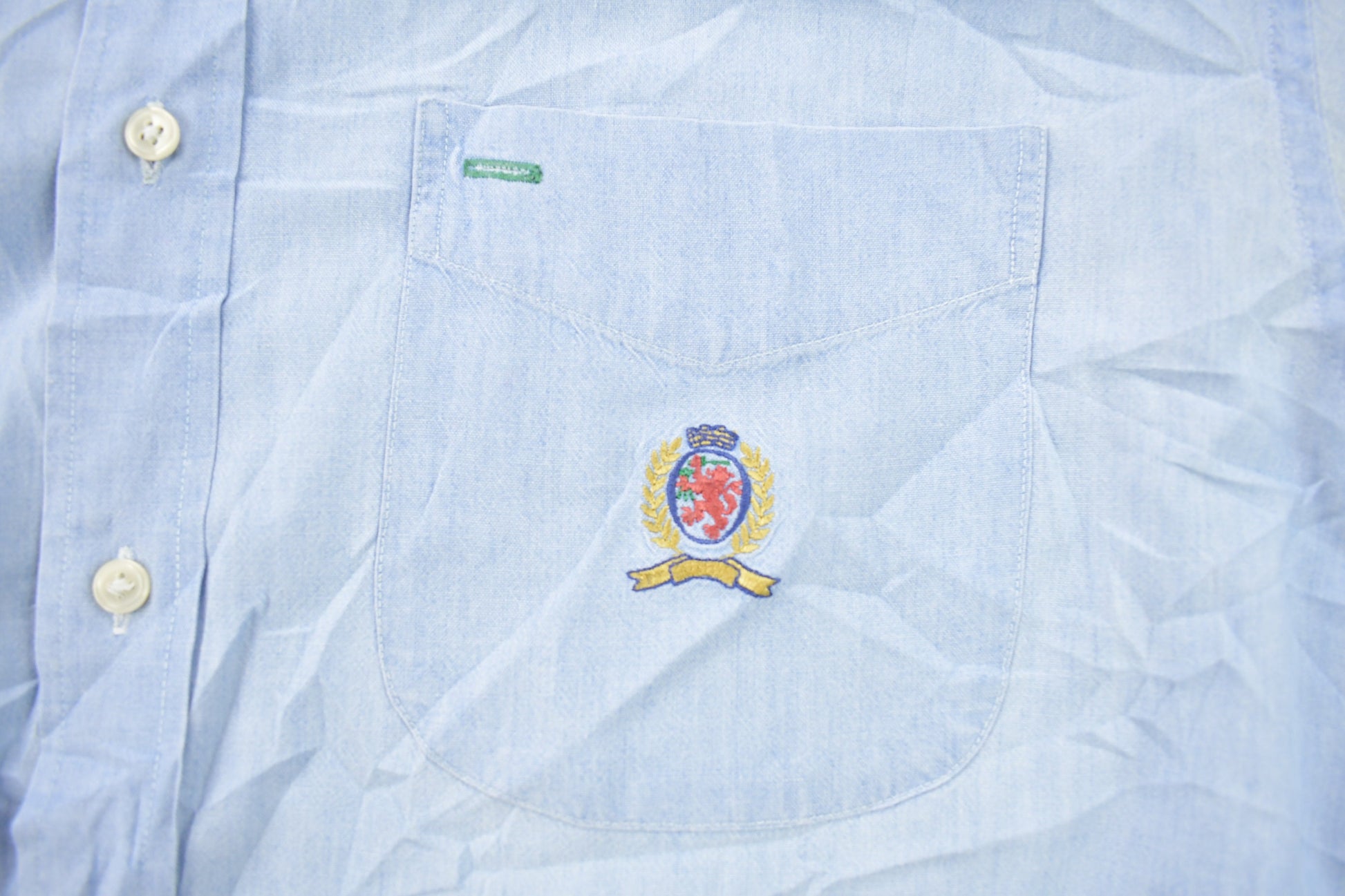 Vintage 1990s Blank Tommy Hilfiger Button Up Shirt / 1990s Button Up / Vintage Tommy Hilfiger / Basic Button Up / Tommy Hilfiger Dress Shirt