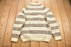 Vintage 1950s 100% Wool Hand Knit Sweater