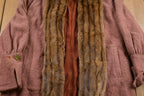 Vintage 1930s Miss Mode Full Length Fur Trim Coat