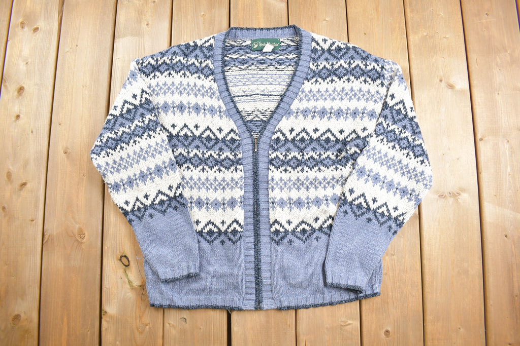 Vintage 1980s Gander Mountain Full Zip Cardigan Sweater