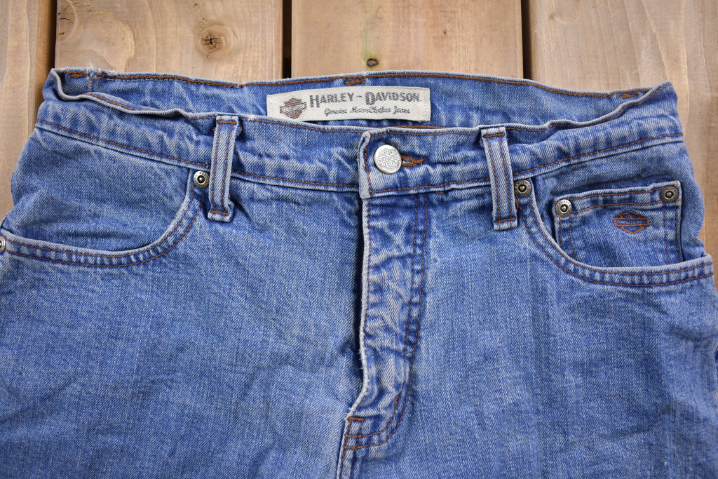 Vintage 1990's Harley Davidson Blue Jeans 28 x 11