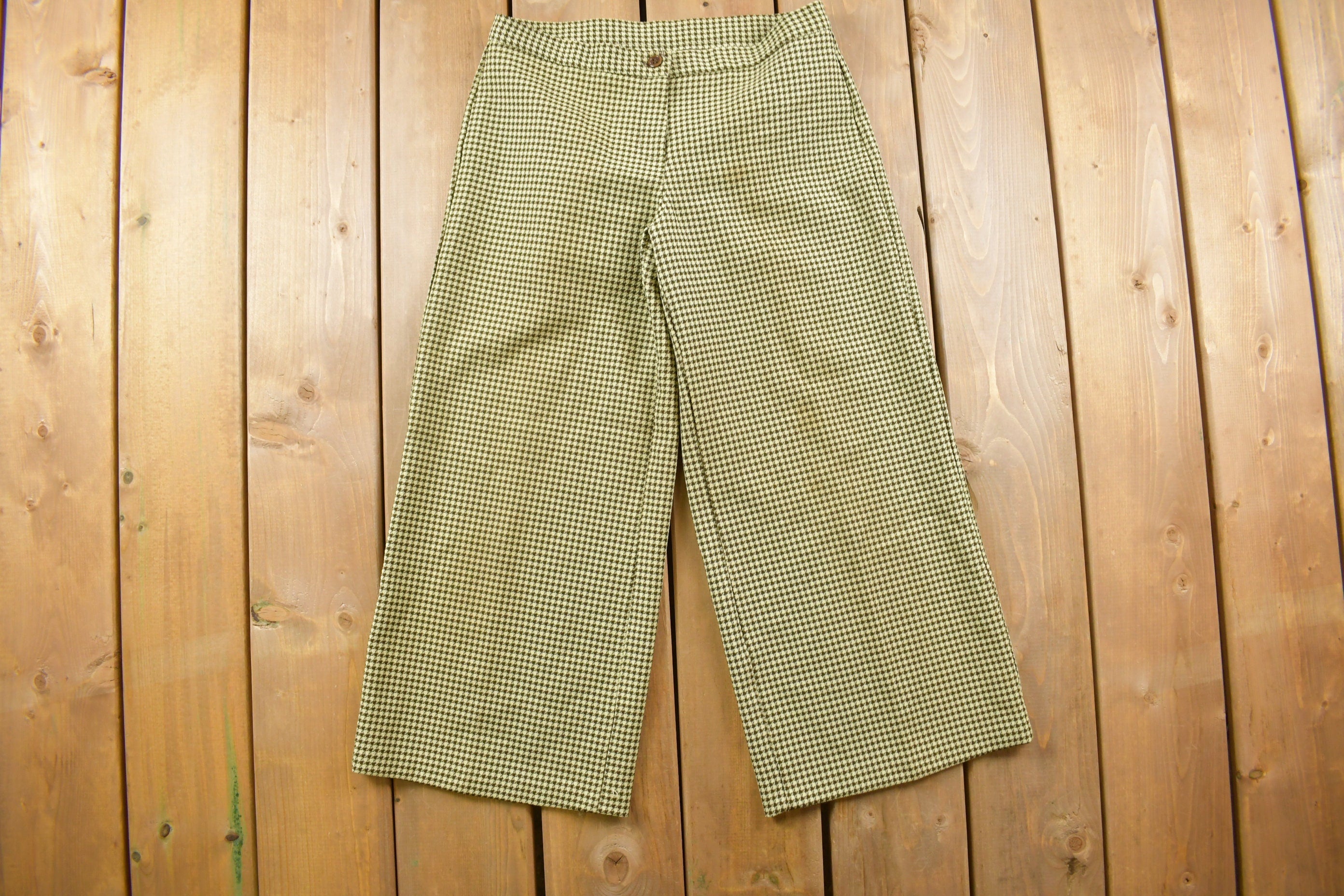 Vintage 1970s Odds 'n Evens Made in USA Houndstooth Short Trousers