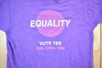Vintage 1992 Equality Vote Yes ERA Iowa Graphic T-Shirt