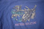 Vintage 1990s Northern Reflections Wildlife Theme Crewneck Sweatshirt Made In Canada
