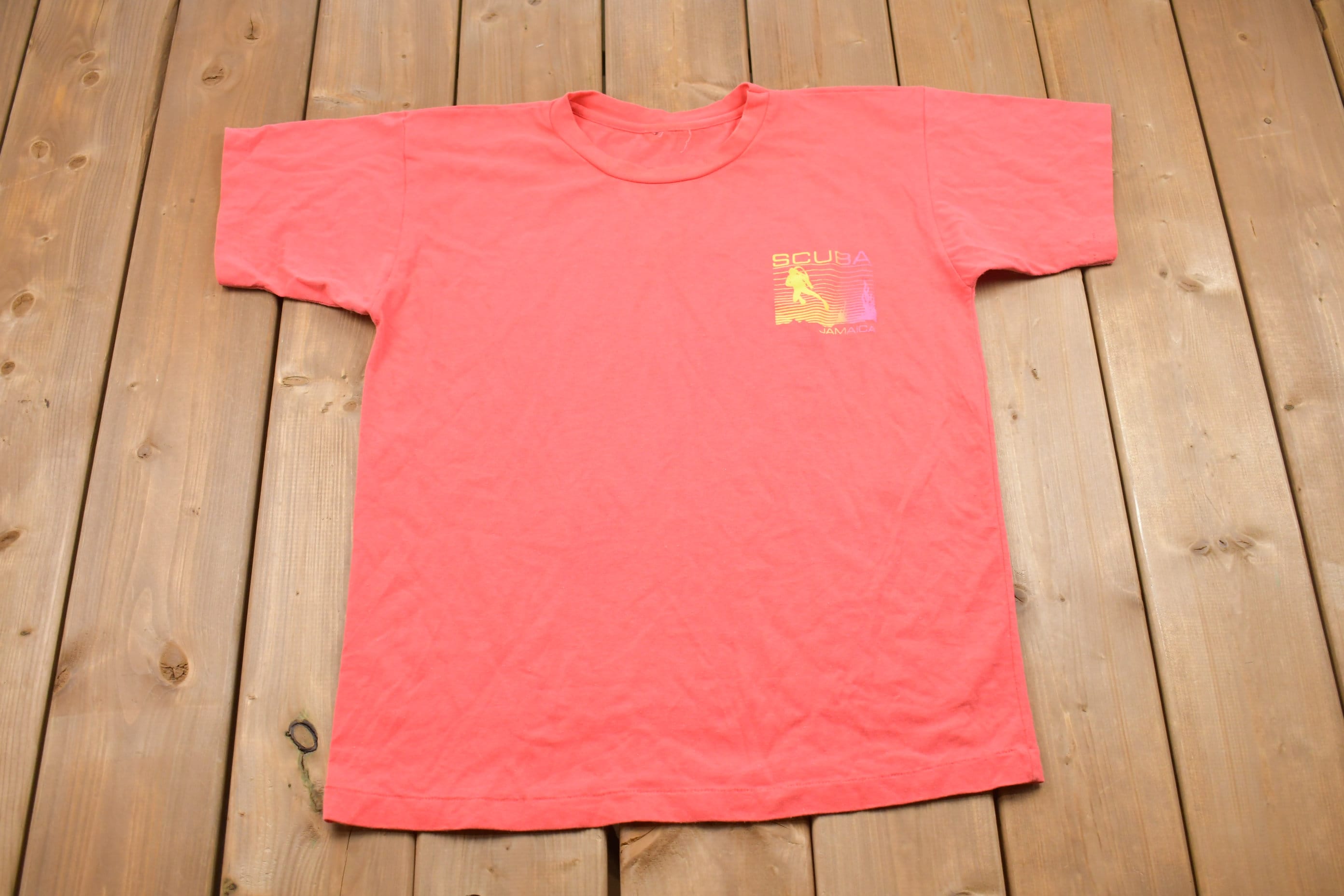 Vintage 1980s Scuba Jamaica Graphic T-Shirt