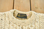 Vintage 1990s Country Knitwear Wool 3D Cable Knit Sweater Men's Large