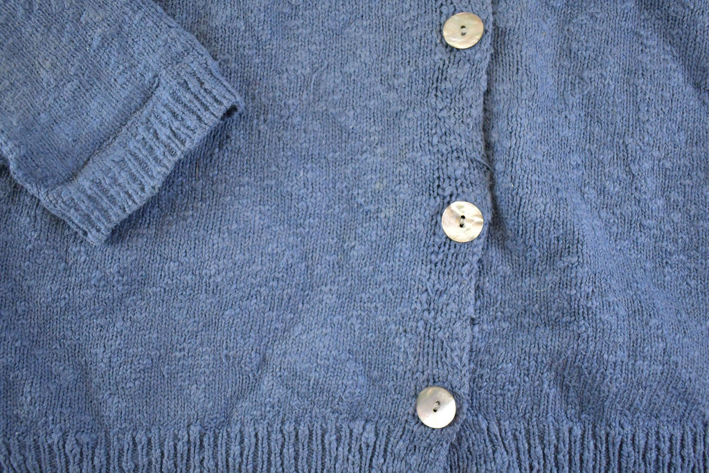 Vintage 1990s LL Bean Cable Knit Cardigan Sweater Women's M / Preppy Knit Cardigan / Fancy Knit Vintage Cardigan