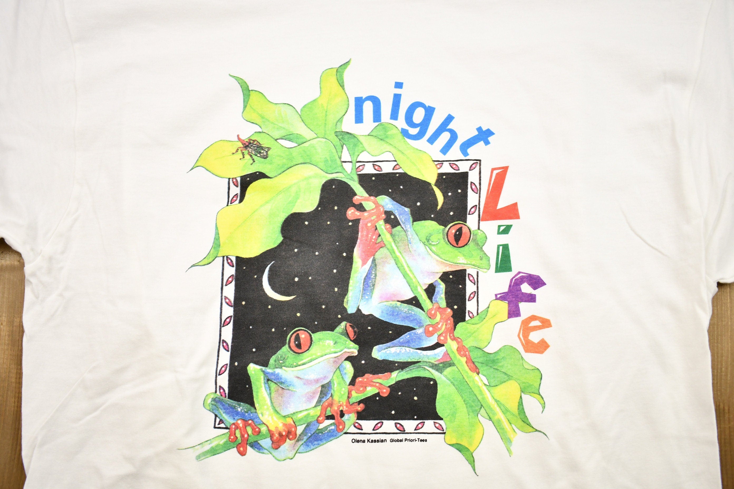 Vintage 1990s Night Life Tree Frog Graphic T-Shirt