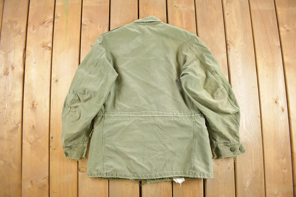 Vintage 1964 Army Military Sateen Field Jacket