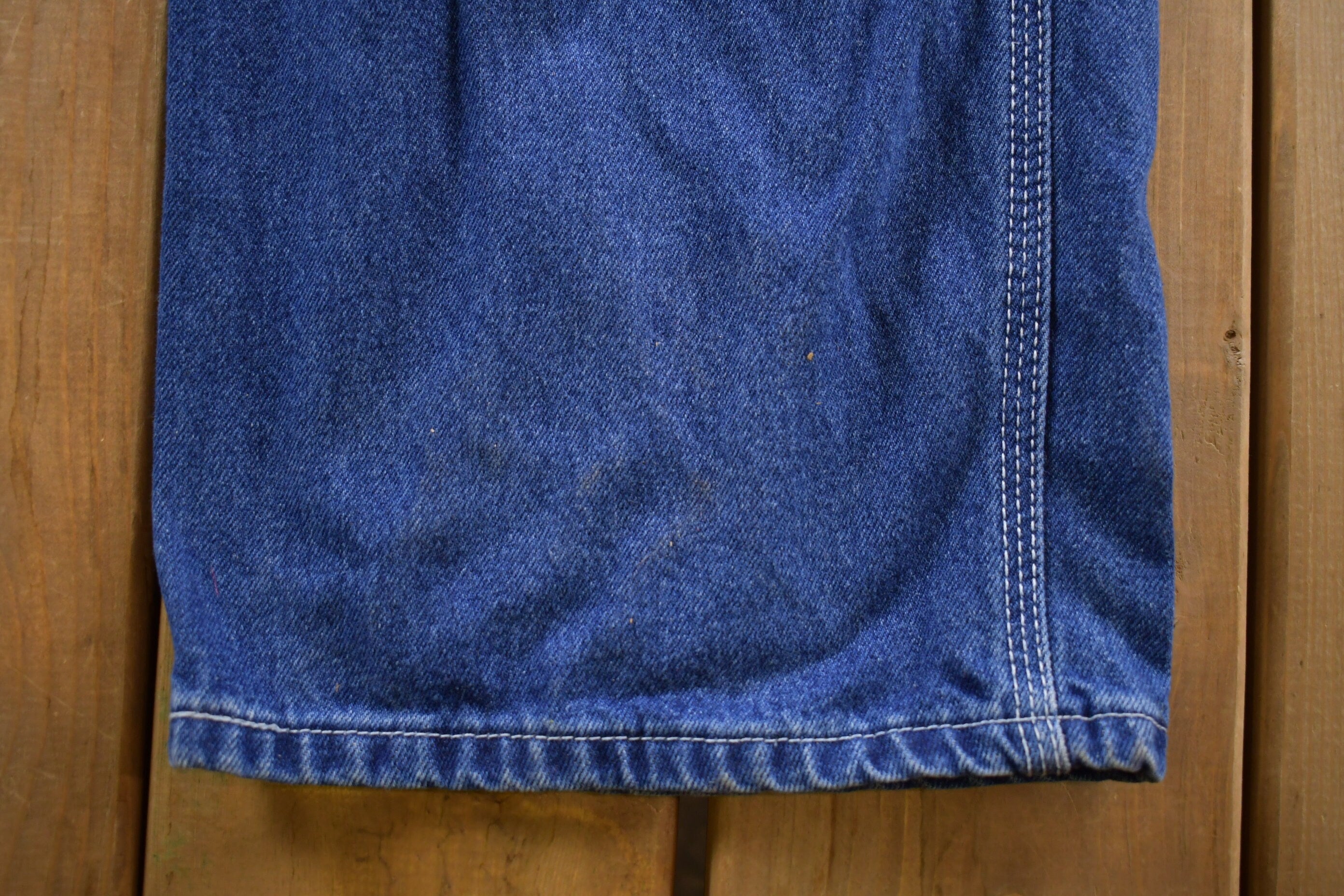 Vintage 1990s Real Work Wear Denim Jean Overalls Size Medium