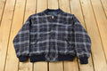 Vintage 1980s R.J. McCarthy Button Up Quilt Lined Plaid Jacket Men's Small
