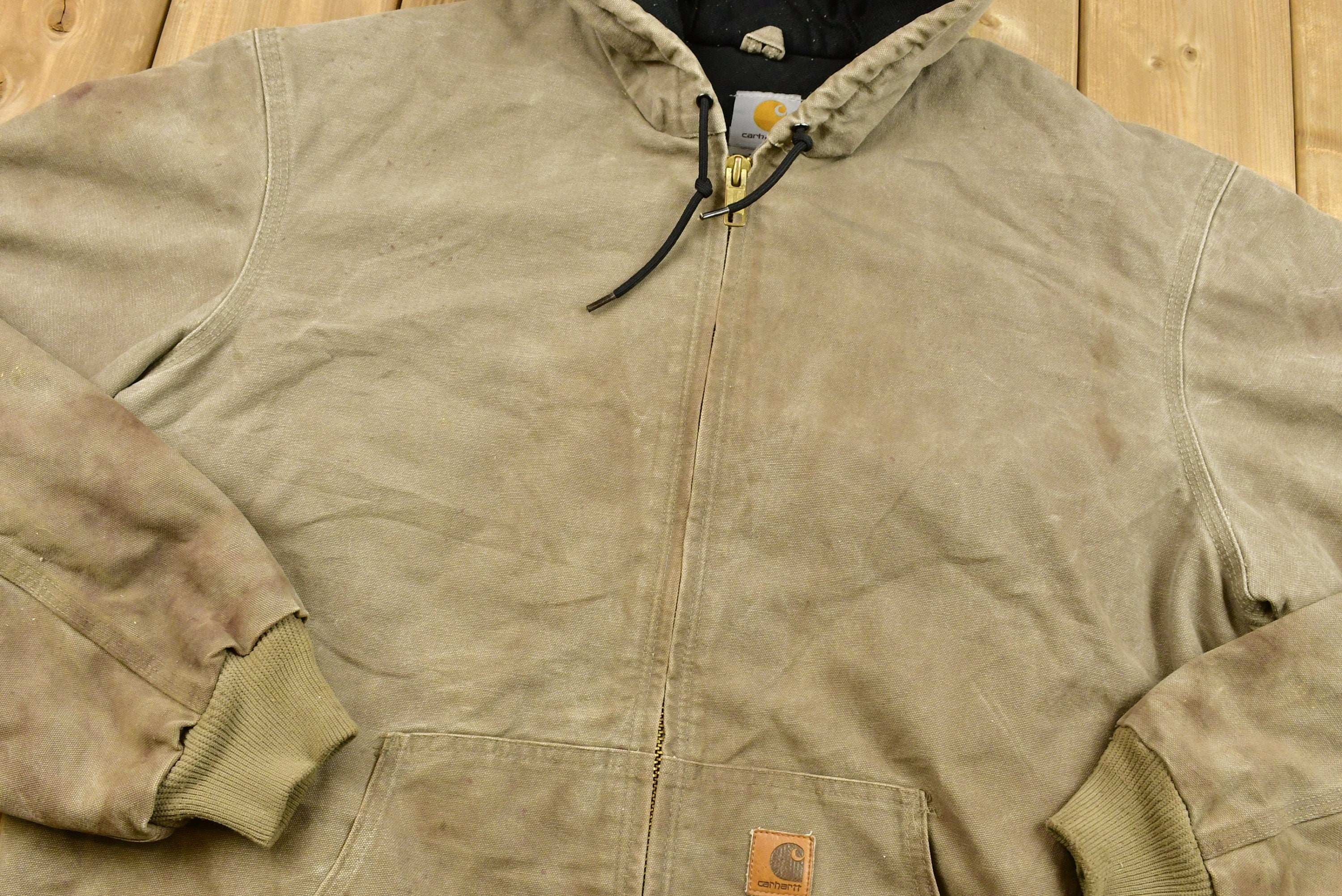 Vintage 80's Carhartt Hooded Chore Coat