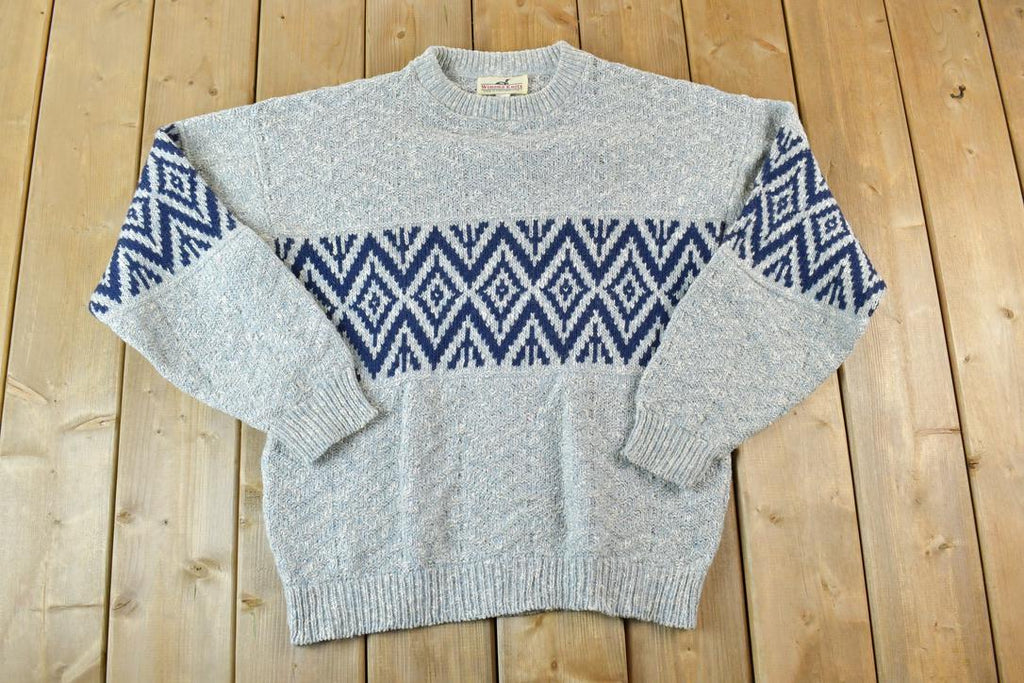 Vintage 1990s Winona Knits Crew Neck Ski Sweater