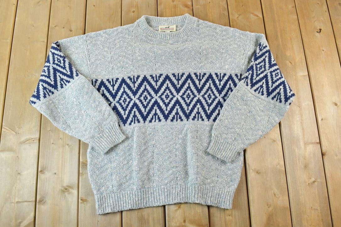 Vintage 1990s Winona Knits Crew Neck Ski Sweater