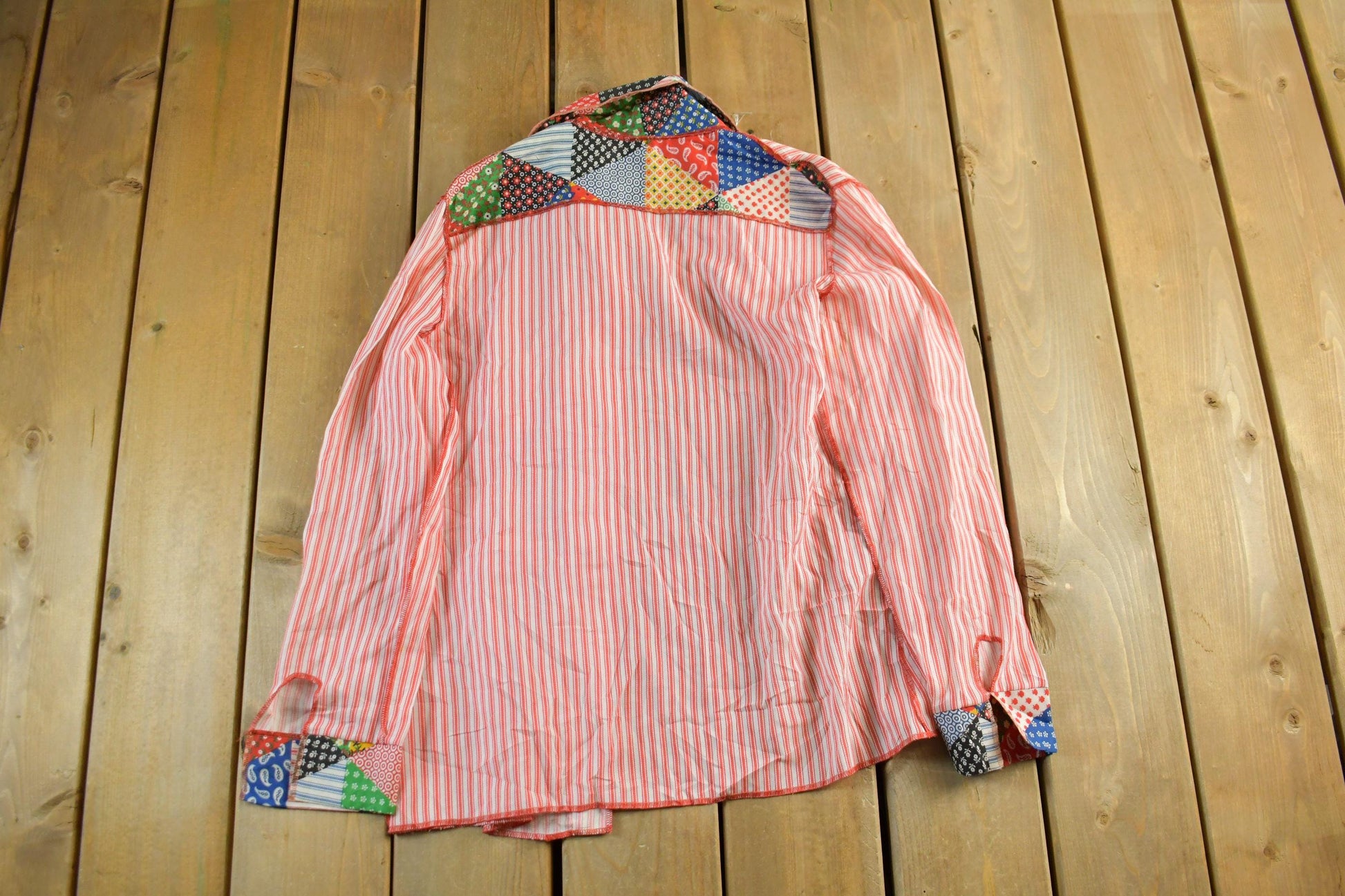 Vintage 1970s Striped Shirt Women's Medium