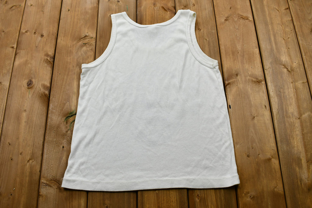 Vintage Early 1990s White and Blue Niagara Falls Canada Tank Top