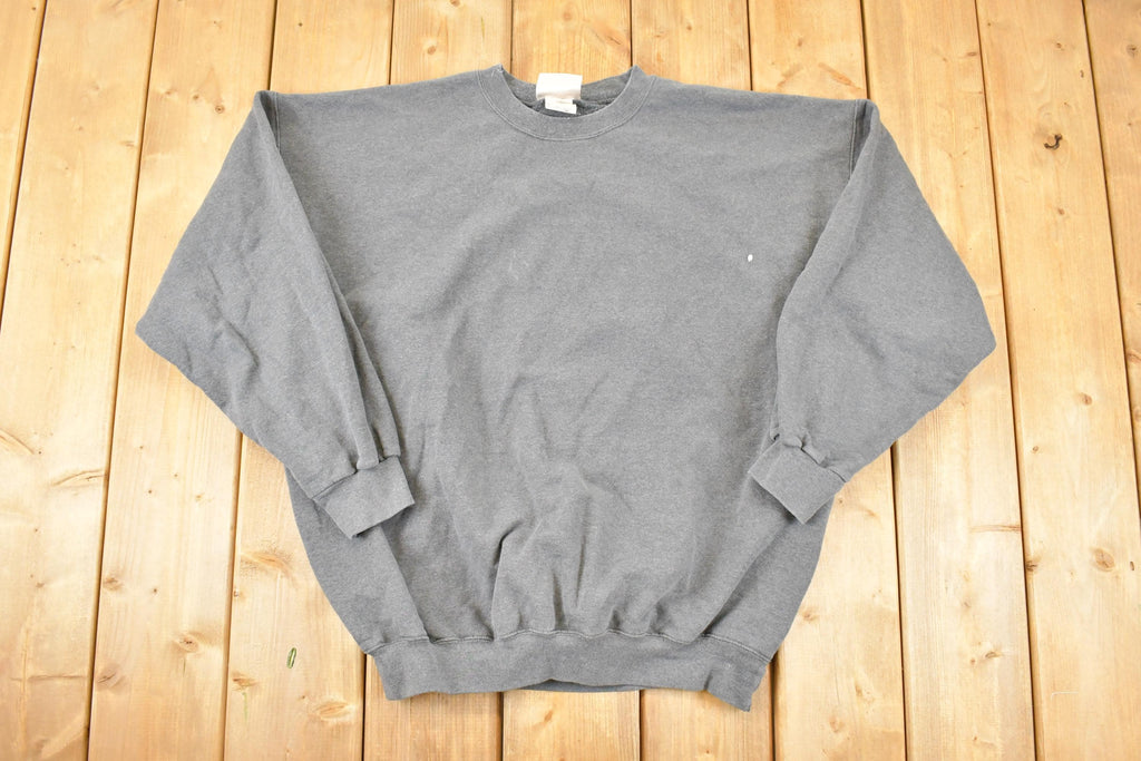 Vintage 1990s Ultimate Hanes Cotton Heavyweight Blank Print Pro Crewneck Sweatshirt Men's XL