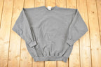 Vintage 1990s Ultimate Hanes Cotton Heavyweight Blank Print Pro Crewneck Sweatshirt Men's XL