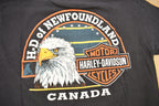 Vintage 1998 Harley Davidson Of Newfoundland Canada Bald Eagle T-Shirt