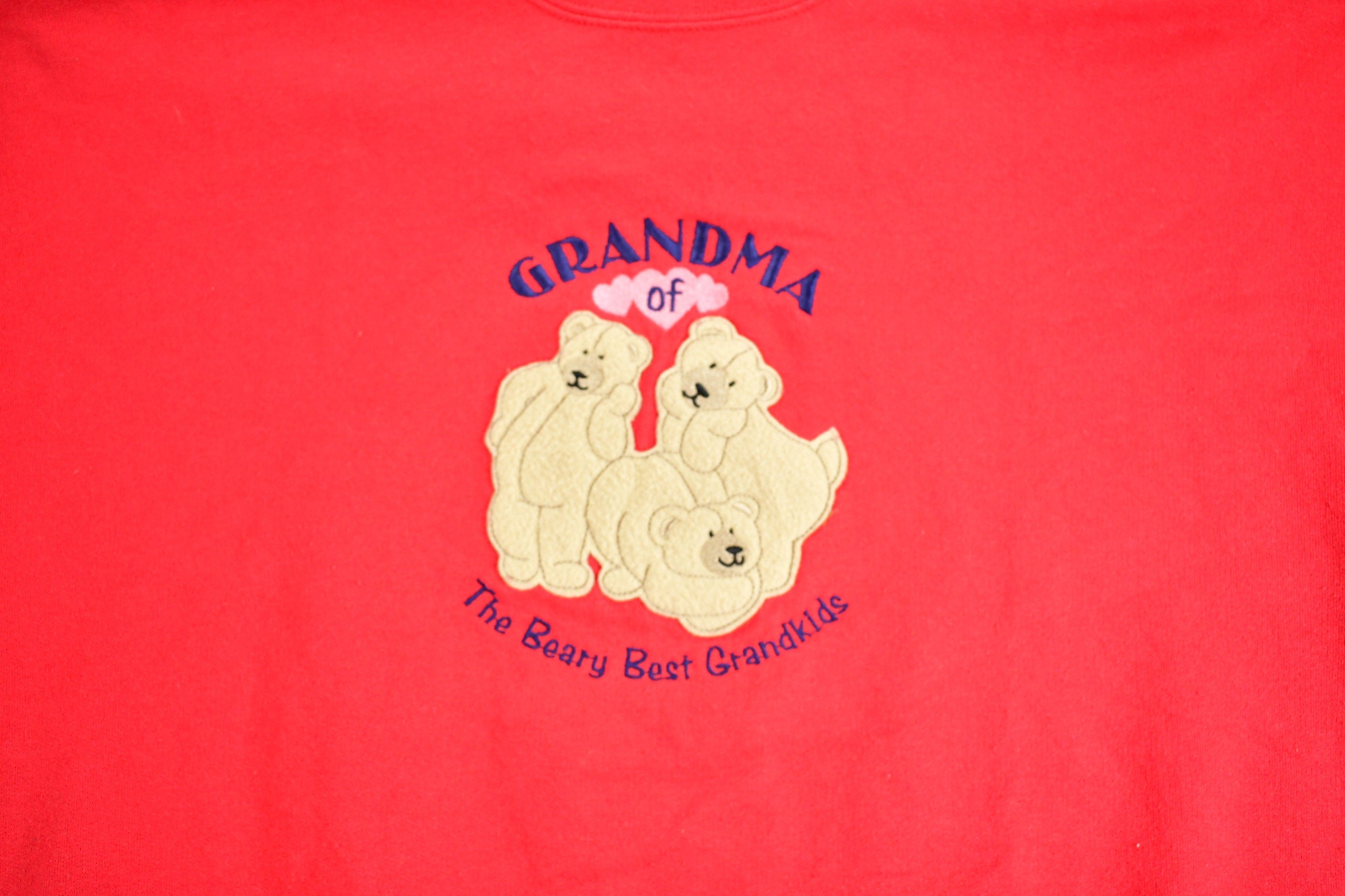 Vintage 1990s Grandma Of The Very Best Grandkids Embroidered Crewneck Sweatshirt