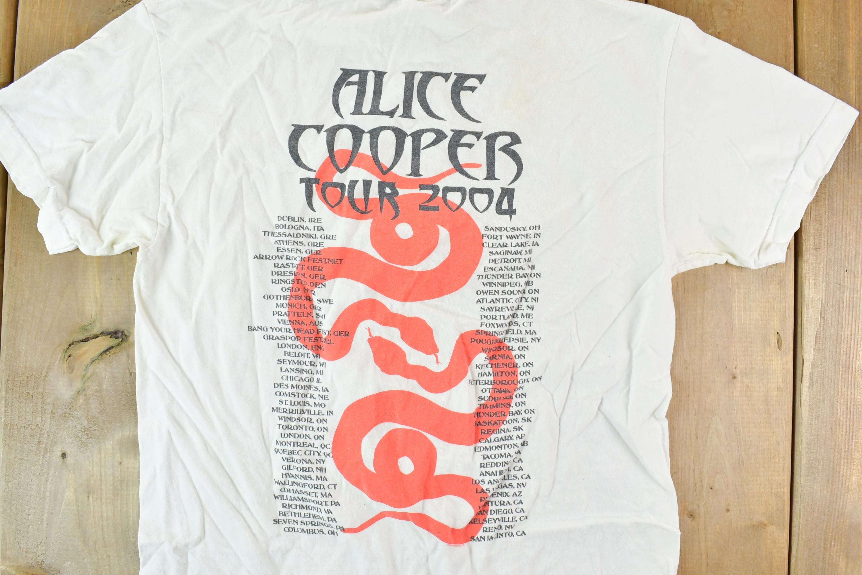 Vintage 2004 Alice Cooper Tour Promo Band T-Shirt Men's M