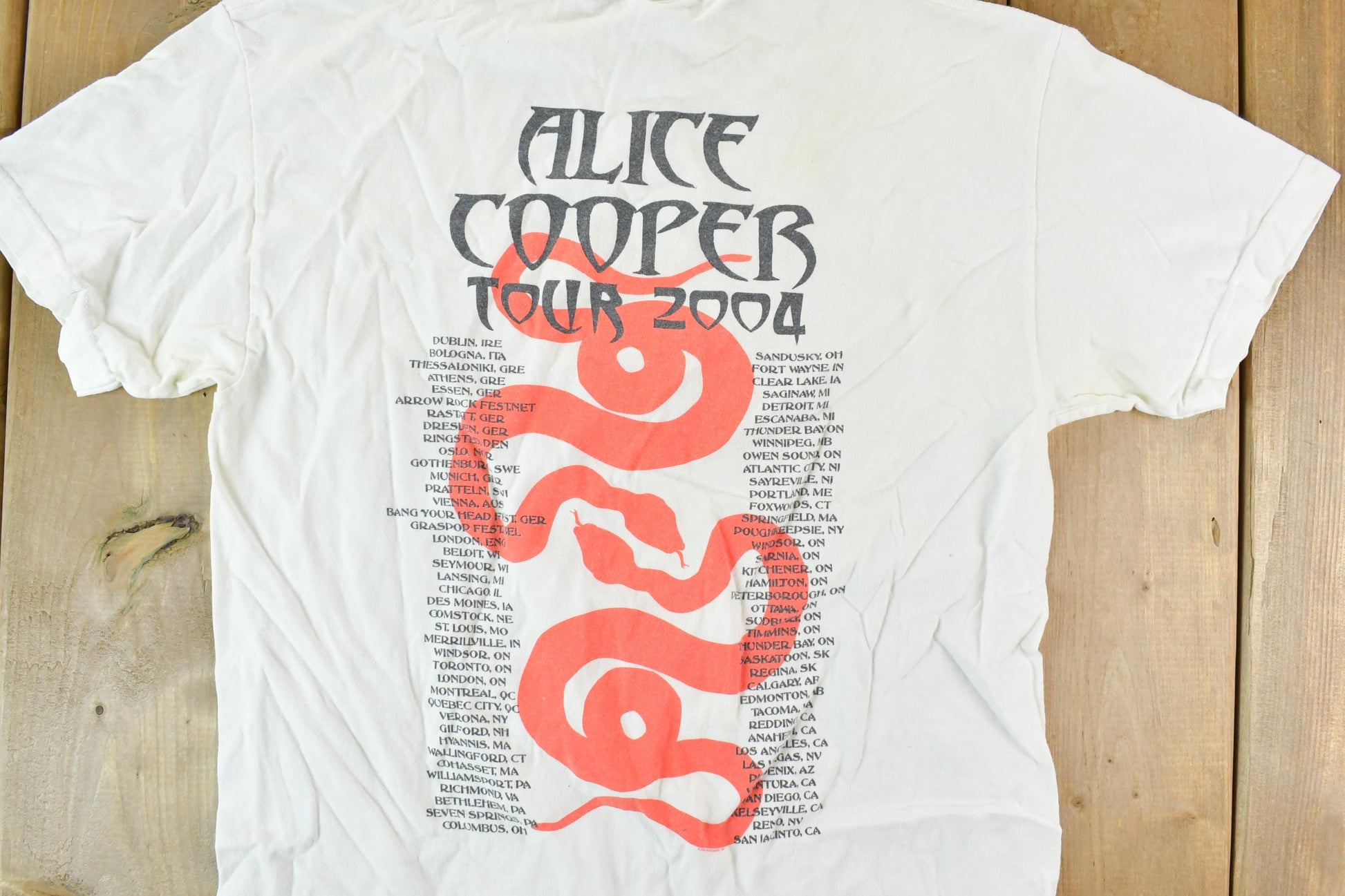 Vintage 2004 Alice Cooper Tour Promo Band T-Shirt Men's M /