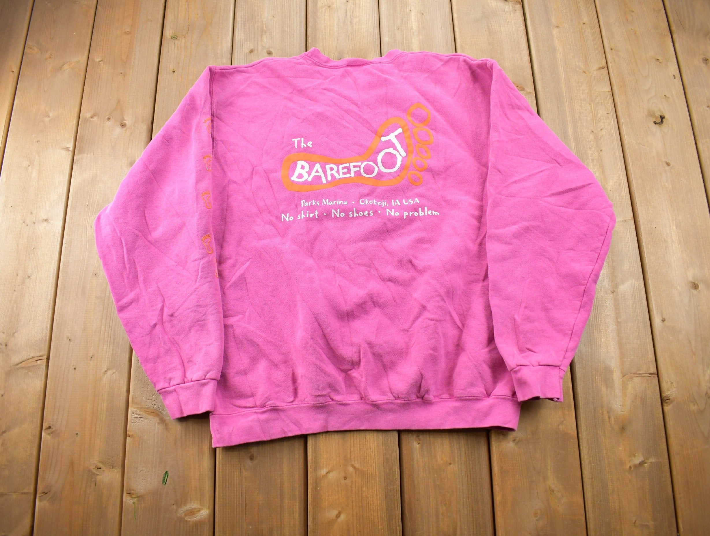 Vintage 1990s The Barefoot Charity Walk Crewneck Sweatshirt
