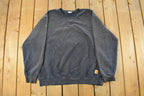 Vintage 1990s Distressed Carhartt Crewneck Sweatshirt Men's 2XL