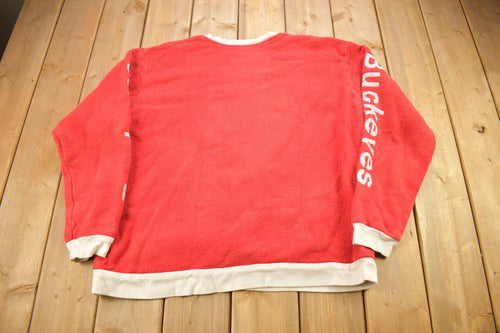 Vintage 1990s Ohio State University Buckeyes Collegiate Knit Crewneck / Heavy Weight / NCAA Sweatshirt / Sportswear / Americana