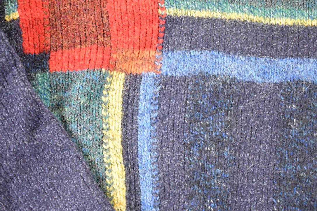 Vintage 1990s Gabriella Frattini Setball Abstract Knit Crewneck Sweater Mens L