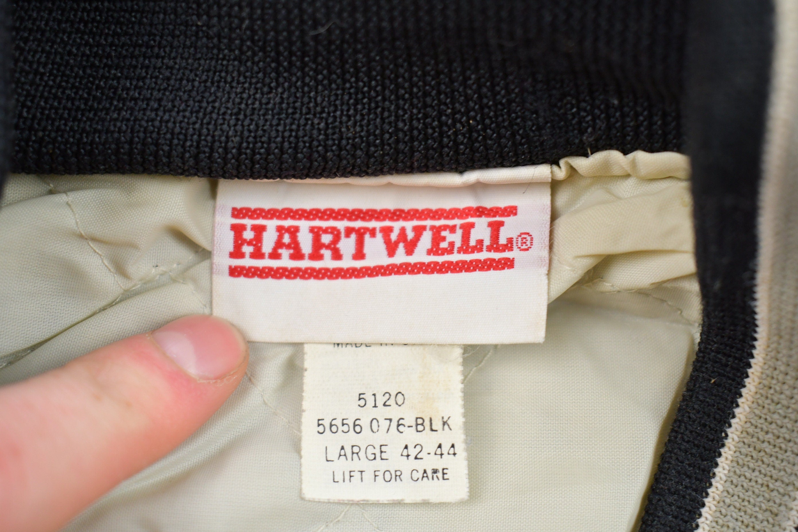 Vintage 1990s Hartwell Embroidered Satin Bomber Jacket