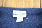 Vintage 1980s Lacoste Knit V Neck Sweater Mens L