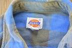 Vintage 1990's Dickies Plaid Button Up Western Shirt Made In USA