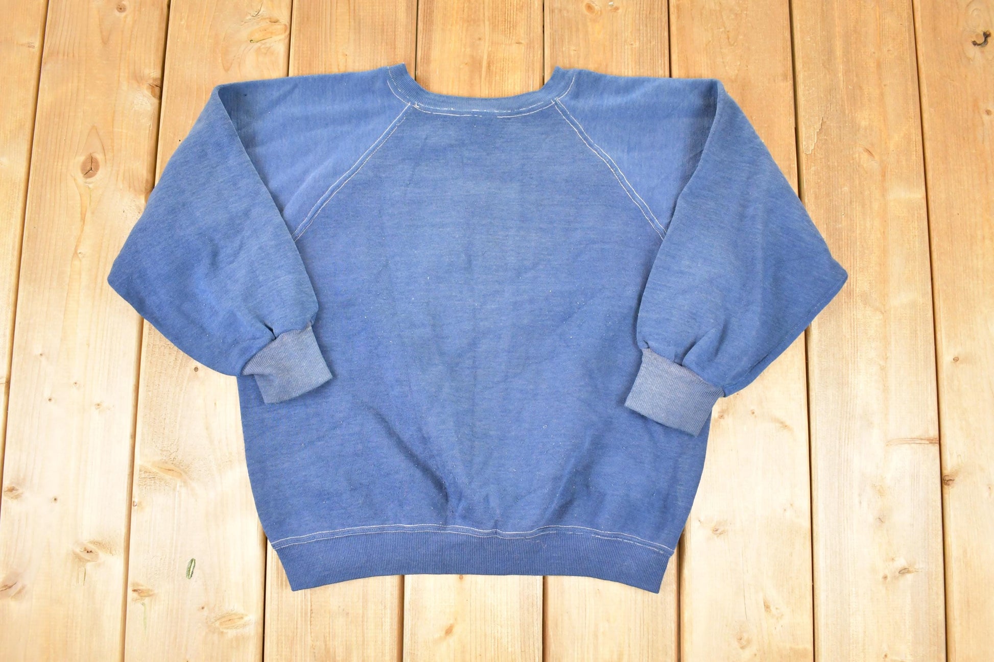 Vintage 1980s Navy Blank Crewneck Sweatshirt Women's L
