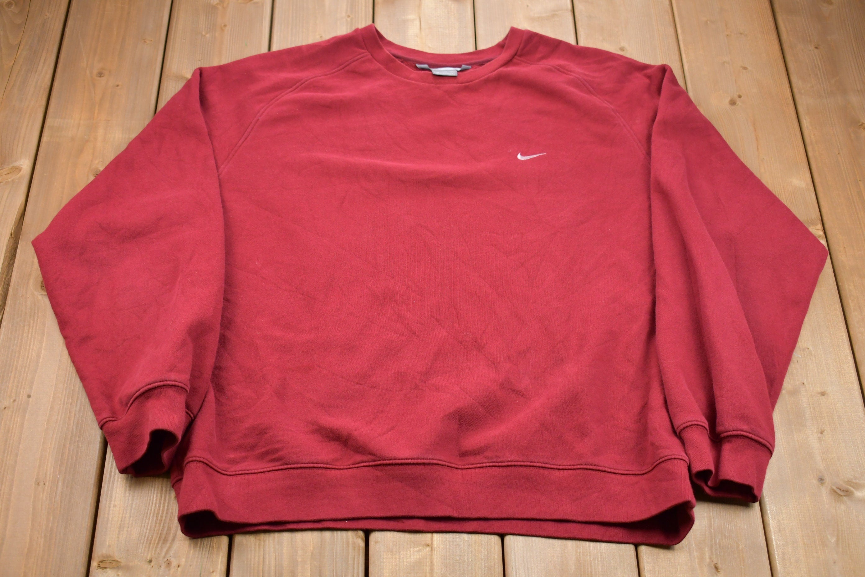 Vintage 1990s Nike Swoosh Embroidered Crewneck Sweatshirt
